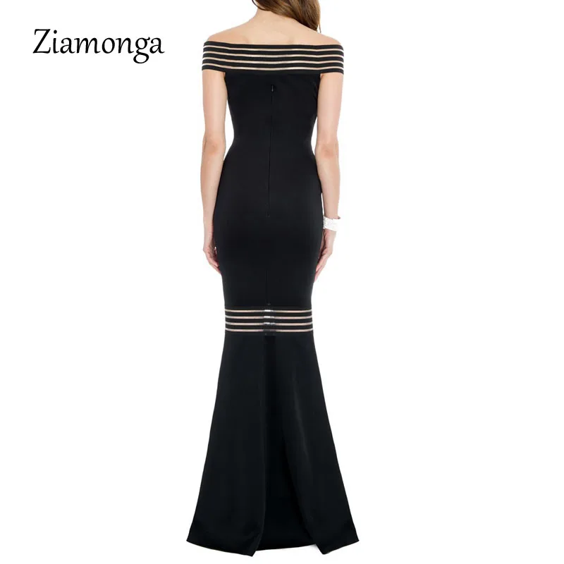 Ziamonga, женское сексуальное платье, Vestido Longo, Мода, с вырезом лодочкой, с открытыми плечами, длина до пола, длинные платья для вечеринок, Robe Femme S2327