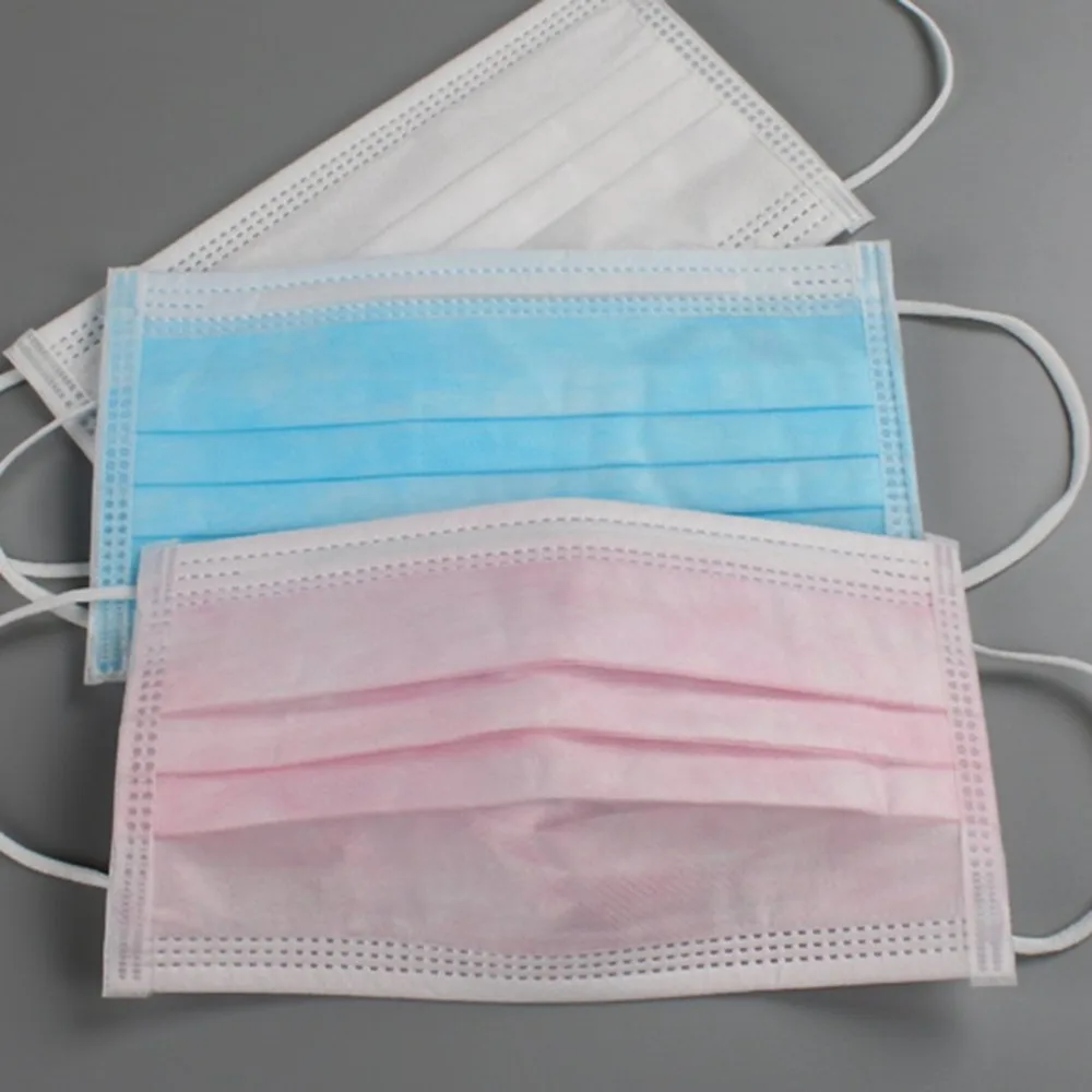 

1 Box Non-woven 3-Ply Anti-Dust Medical Surgical Face Mouth Masks Respirator With Elastic Ear Loop Non-Toxic Safety Mask