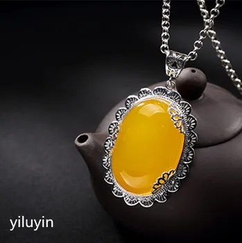 

KJJEAXCMY Fine jewelry S990, peony, peony flower, safety buckle, tassel, pure silver, antique national style sw