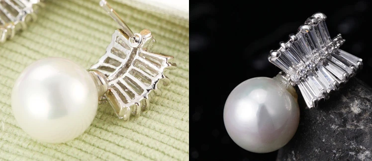 Женские серьги гвоздики с жемчугом фианитом и жемчугом|pearl stud earrings|fashion earringsstud
