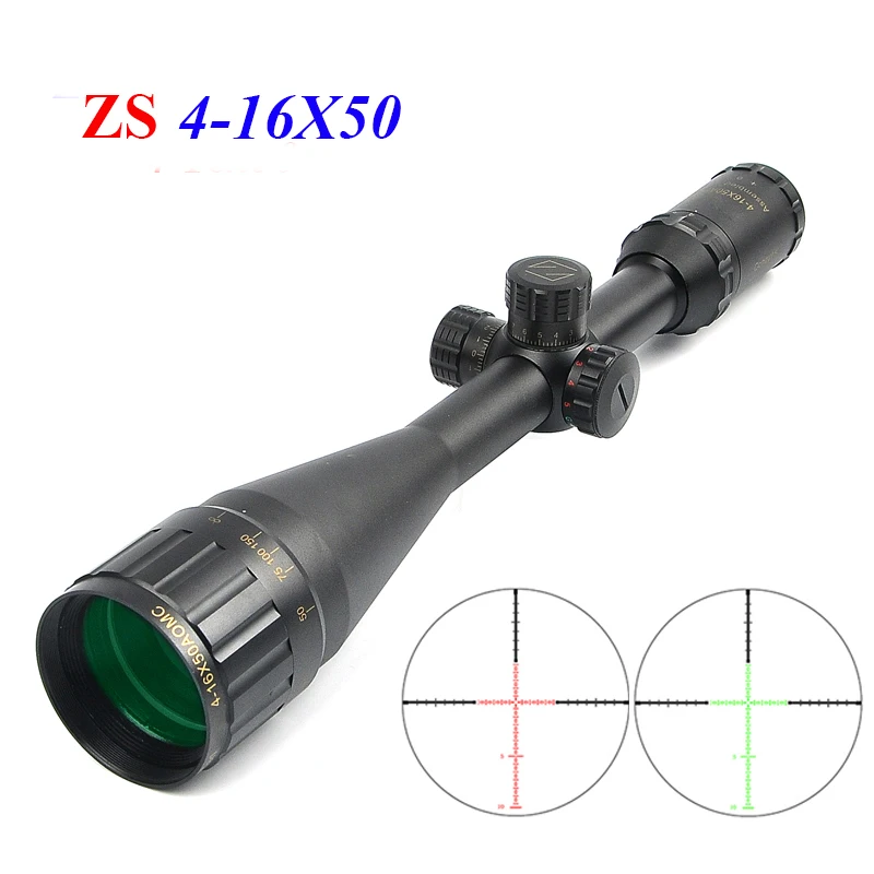 

CS 4-16X50 Golden Marking Tactical Riflescope Optics Rifle Scope Red And Green Illumination Reticle Fiber Sight Military Scope