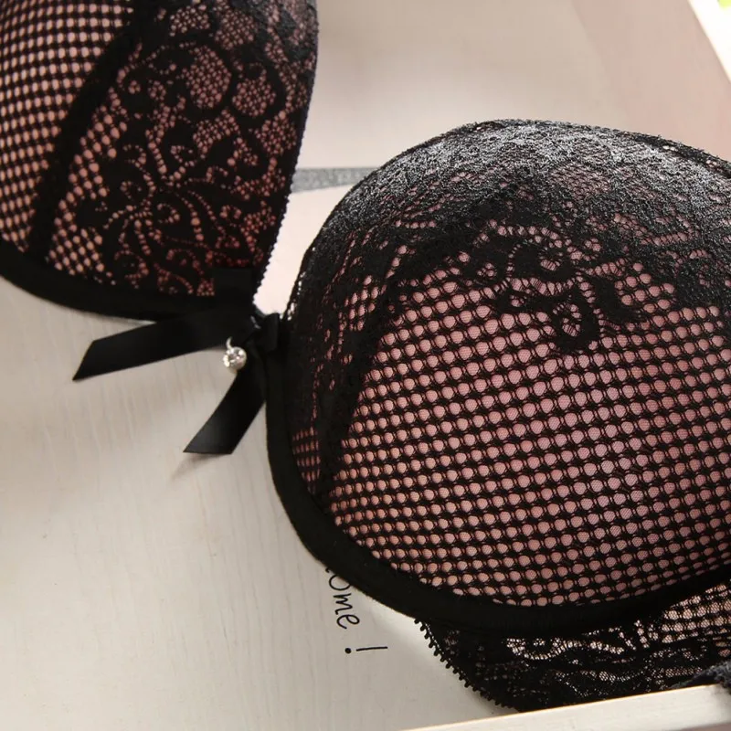 Сексуальный Vrouwen кружевной комплект Bh катоен бордюрен Ondergoed Push Up Bh en Slips