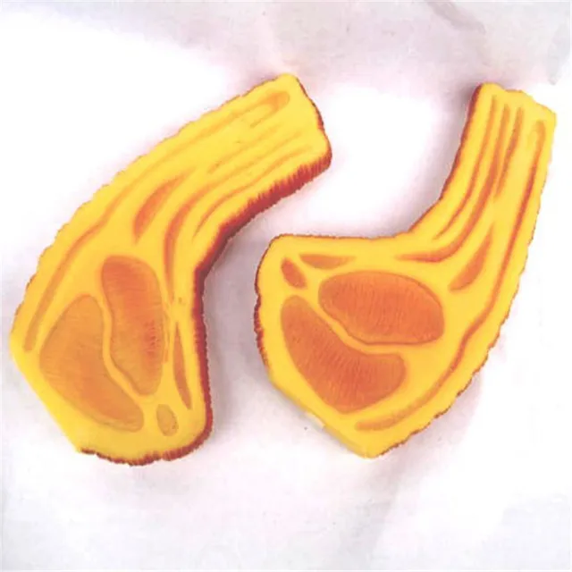 1pc Rubber Steak Shape Pet Chew Toy Squeak toys for dog cat Tooth