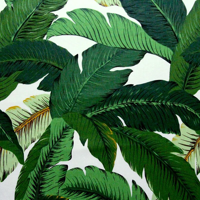 Southeast Asia cotton green banana leaves clothing fabrics summer