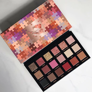 

Hot Sale Fashion Pro 18 Color Glitter Matte Easy to Wear Warm Smokey Eye Shadow Palette Eyes Cosmetics Tools