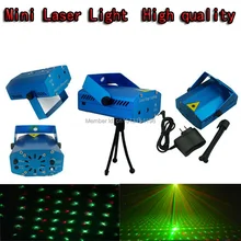 Blue and black Mini laser light with 150mW Mini Red-Green Voice-activated for Christmas holiday light dj stage light