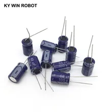 Capacitor eletrolítico de alumínio 68 uf 100 v 10*17mm frekuensi tinggi kapasitor eletrolítico radial