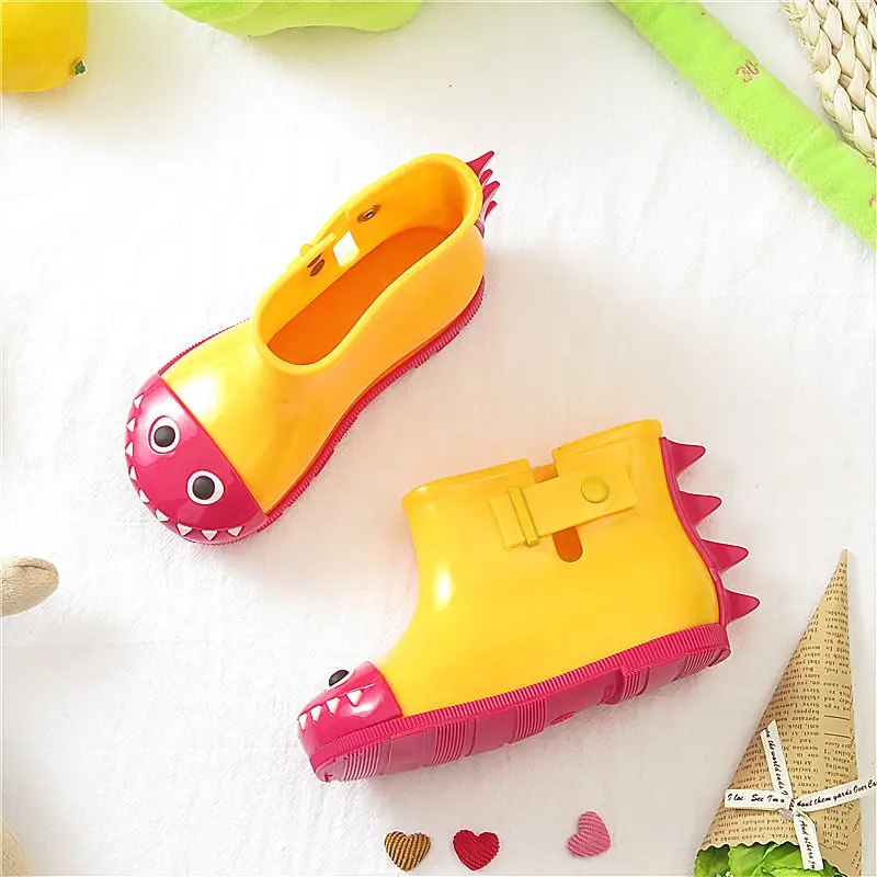 Детские Нескользящие сапоги от дождя Mini Melissa теплые непромокаемые для мальчиков