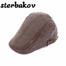 Британский ретро Шапки Для мужчин Беретки для женщин хлопок Шапки Регулируемый Повседневное Кепки для женщин остроконечные Кепки Gorras planas кости без каблука Шапки Для Мужчин's Беретки для женщин boina