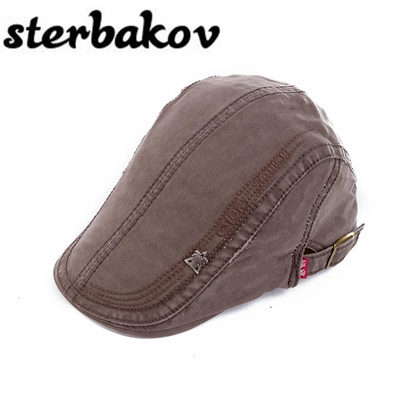 Flat Peaked Caps for Men Cotton Visor Bone Boina Gorras Planas Casquette Hats
