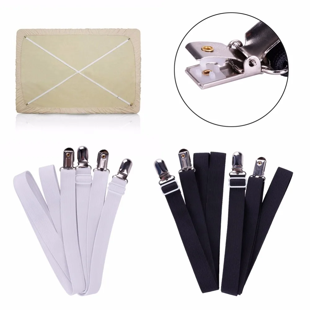 

2Pcs/Set Bed Sheet Clip Mattress Cover Blankets Grippers Clip Holder Fasteners Elastic Set Length 1.5m #276083