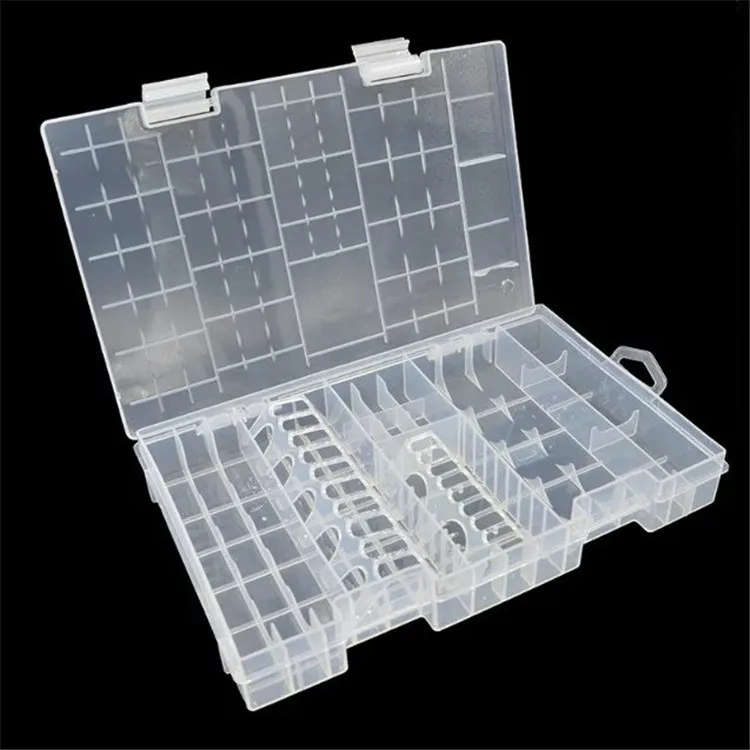 

pz 1PCS Battery Container AAA/AA/C/D/9V Hard Rack Transparent Plastic NEW Battery Case Holder Storage Box Container