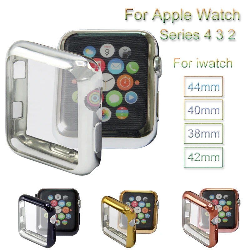 

TPU Watch Case For Apple Watch 4 3 2 Bumper Frame Shell For iwatch 44mm 40mm 38mm 42mm Soft Protective Cover Watch Accessories