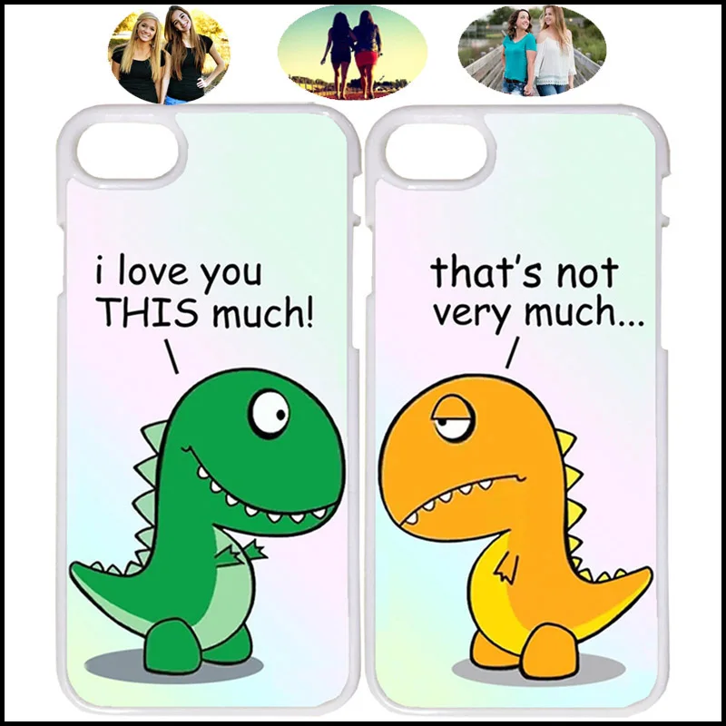 Funny Cute Best Friends BFF Dinosaurs Matching Phone Case