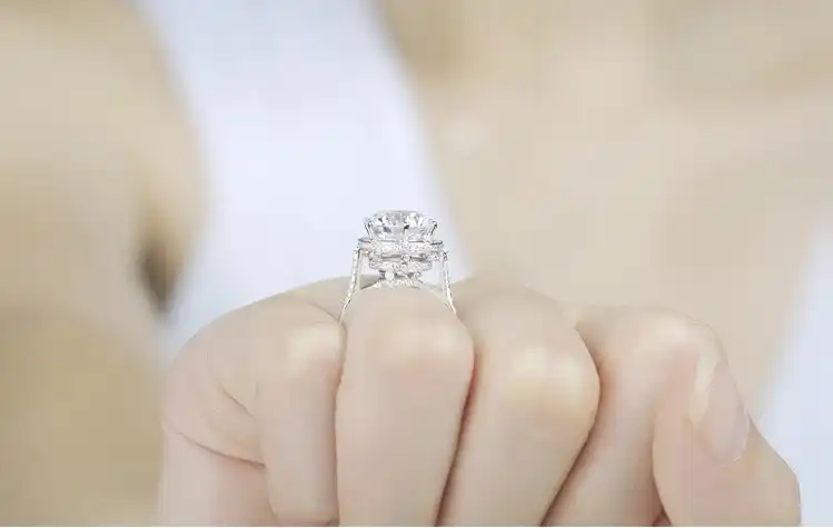 Женское кольцо из серебра 925 пробы с бриллиантами 5 карат|ring for|rings for womenrings fingers |