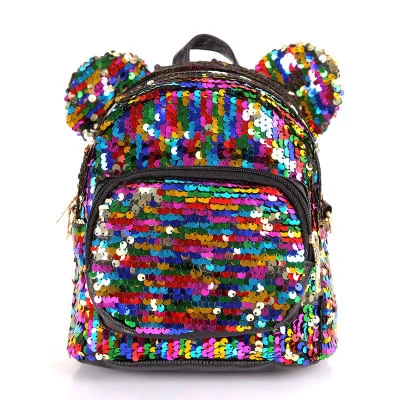 DE Mädchen Pailletten tragen glitzerndes Bling zurück zur Schule рюкзак Tasche - Цвет: E
