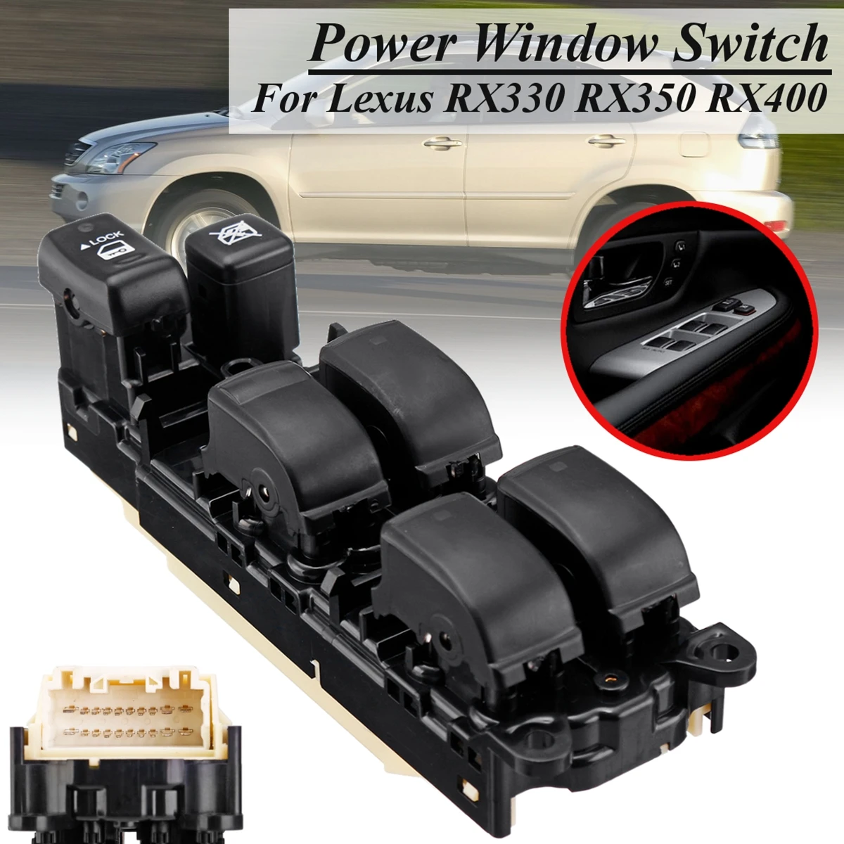 

Left Power ABS Master Electric Window Control Switch 8404048140 840400E011 84040-60053 For LEXUS RX330 RX350 RX400 2004-2008