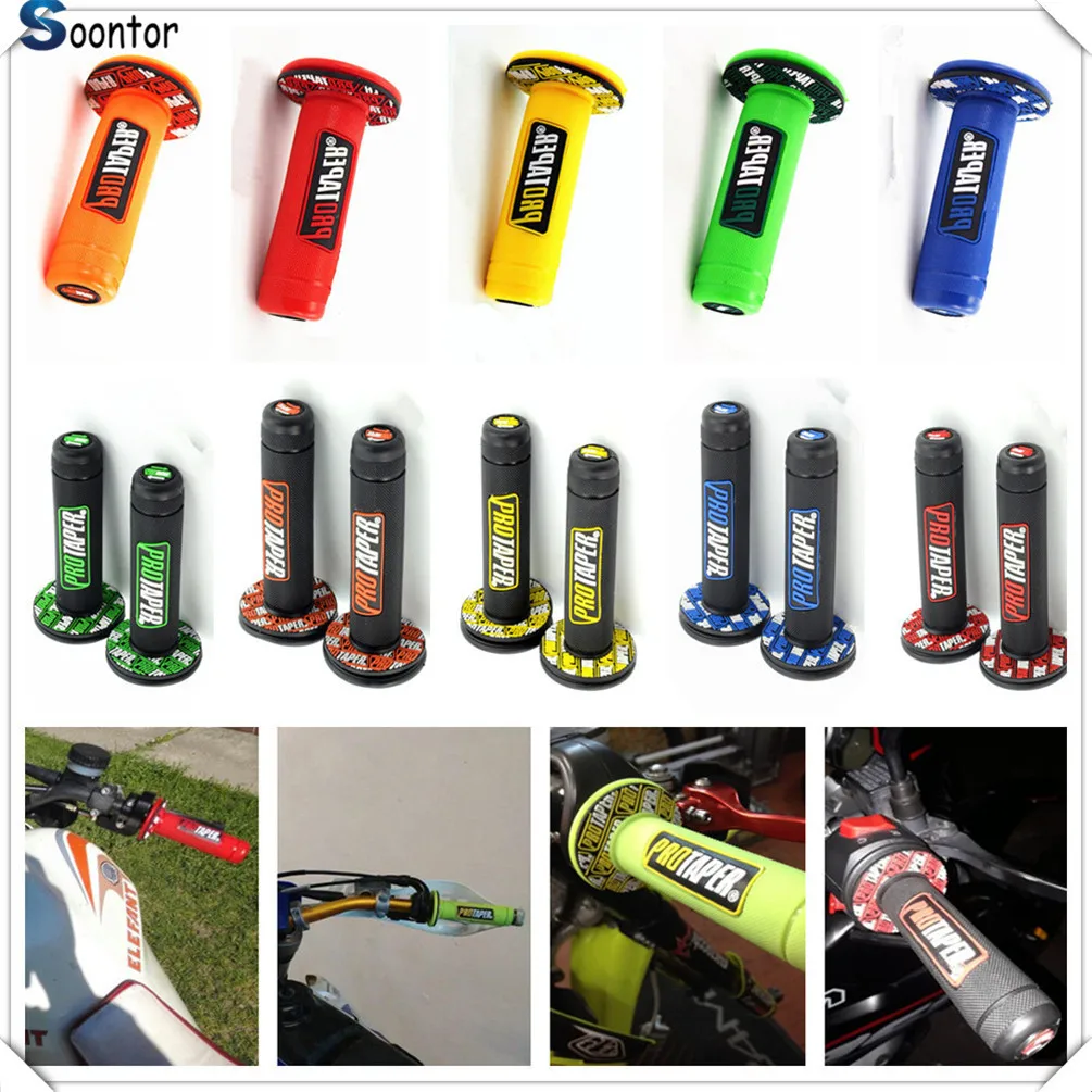 

Handle Grip Motorcycle Dirt Pit Bike Rubber Gel Hand Grips FOR Kawasaki KX65 KX80 85 KX125 KX250 KX250F KX450F KDX125250
