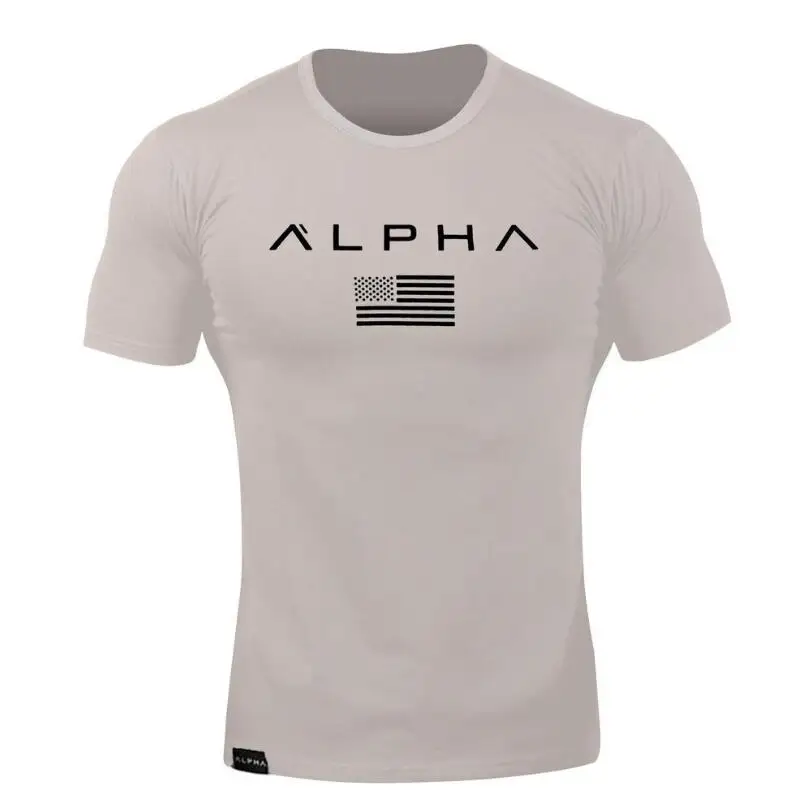 light gray Новая камуфляжная футболка Мужская армейская тактическая Боевая футболка Военная камуфляжная Camp Футболка свободная с круглым вырезом Альфа фитнес хлопковая рубашка - Цвет: light gray