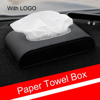 

QHCP Napkin Holders Car Dashboard Paper Tissue Boxes Microfiber Leather Block Type Fit For Subaru XV Forester Outback Legacy BRZ