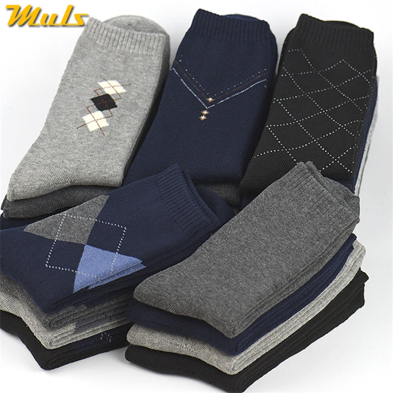 

4pairs/lot Eur39-44 Socks Men 2018 Winter Thicken Warm Terry socks Male Classic Business Casual Thermal Cotton Spring Crew Socks