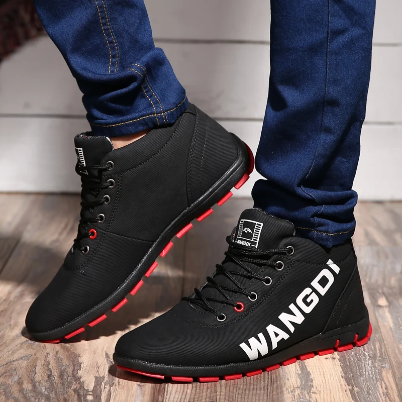 

Men boots Winter botas masculina 2018 fashion PU warm Plus cotton ankle boots autumn Winter boots men shoes men Size 39-44