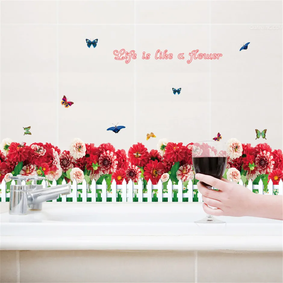 Nouvelle Vie De La Mode Est Comme Fleurs Stickers Muraux Citations Pour Salon Chambres Diy 3d Stickers Muraux Fleur Decor A La Maison Adesivo De Parede Aliexpress