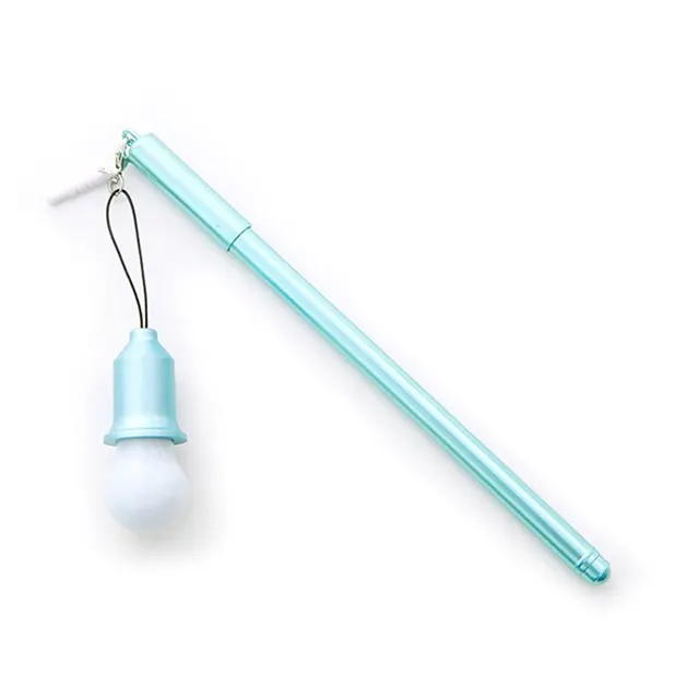 1pcs Light Bulb Gel Pen Including Battery Creative Neutral Pen 0.38mm