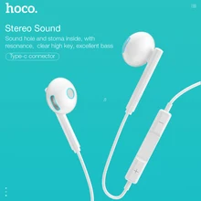 HOCO L10 наушники Встроенный микрофон Тип C проводные наушники для Xiaomi samsung с микрофоном гарнитура