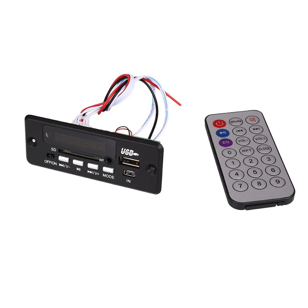 

Gizcam Black Remote USB SD Card FM MP3 Audio Player Module CT02EA Remote Control 2x3W Bluetooth Talking Module