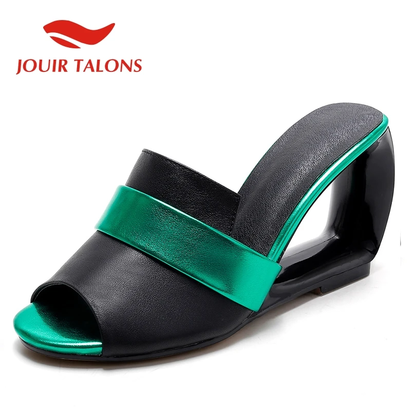

JOUIR TALONS Fashion brand design Big Size 33-43 Peep Toe Summer Pumps Mules Woman Shoes Strange high heels Shoes Woman Pumps