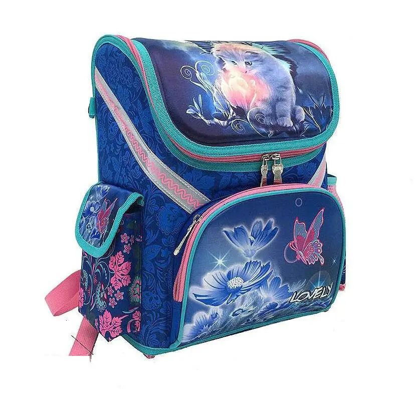 

New Children Cartoon Cat Kids Backpack Orthopedic School Bag For Girls and Boy Child EVA Folded Orthopedic Waterproof Backpack