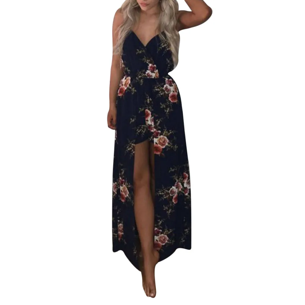 

xiniu 2019 Women Summer Sleeveless Flower Party Jumpsuit Playsuit Beach Trousers combinaison short femme #4