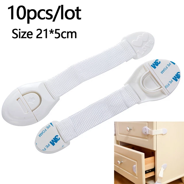 5Pcs Baby Kids Safety Lock Box Drawer Cupboard Cabinet Fridge Door Child  Proof