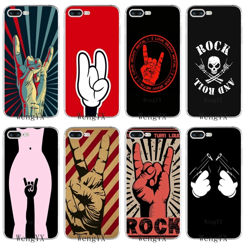 

cool Rock Hand Gesture Sign slim silicone TPU Soft phone case For Samsung Galaxy J1 J2 J3 J5 J7 A3 A5 A7 2015 2016 2017