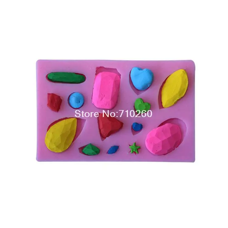 

C107 five star and love shape Silicone 3D Mold Cookware Dining Bar Non-Stick Cake Decorating fondant soap mold