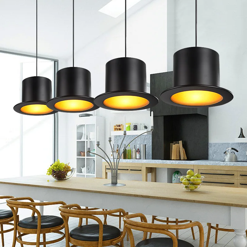 Modern Black Hat Pendant Light British Chaplin Cap Pendant Lamp Bar Restaurant Suspension Drop Pendant Light (20)