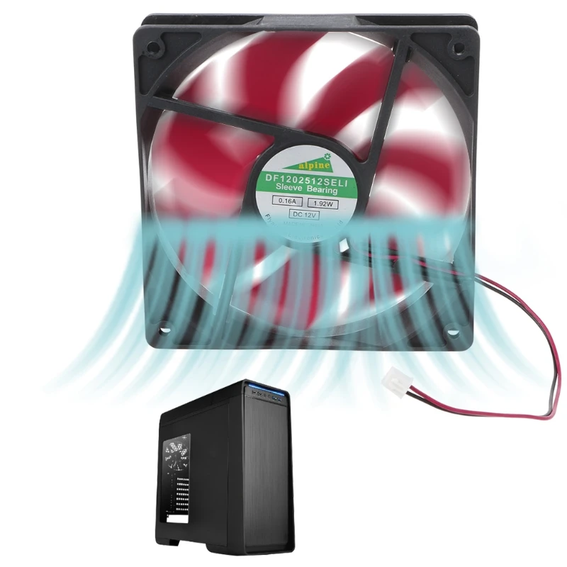 Мини 120x120x25 мм DC 12V 0.16A 2 Pin 7 Blade Вентилятор охлаждения охладитель 12025 Высокое