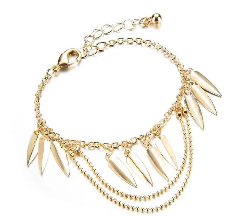 622 Original Personality 3pcs Set Temperament Leaves Multielement Bracelet Adjustable Opening Bangle Bijoux Jewelry Gift B3193