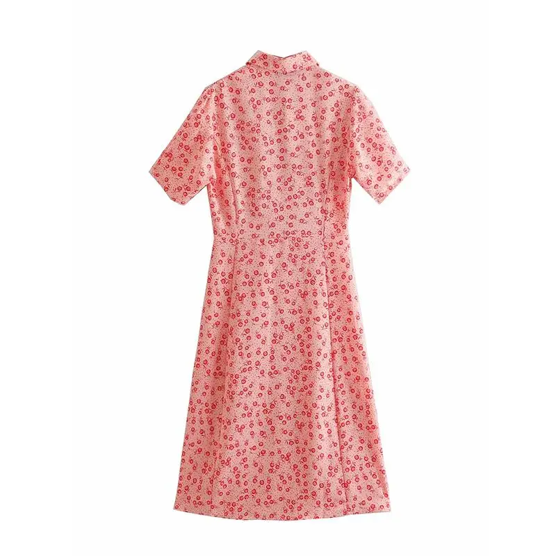 Женское винтажное пляжное платье boho длинное с коротким рукавом и треугольным