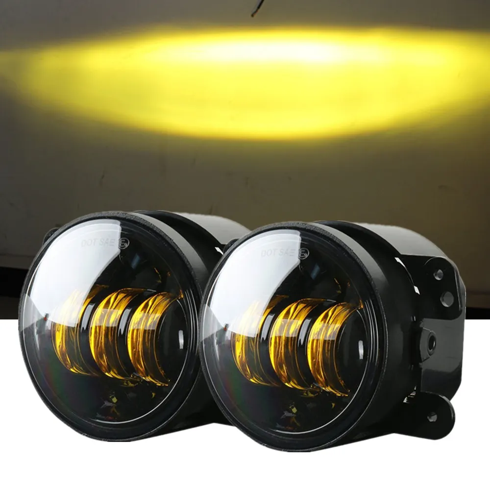 6/" 3000LM LED WORK LIGHT SPOT DRIVING FOG LAMP FOR MOTORCYCLE 3000K AMBER YELLOW