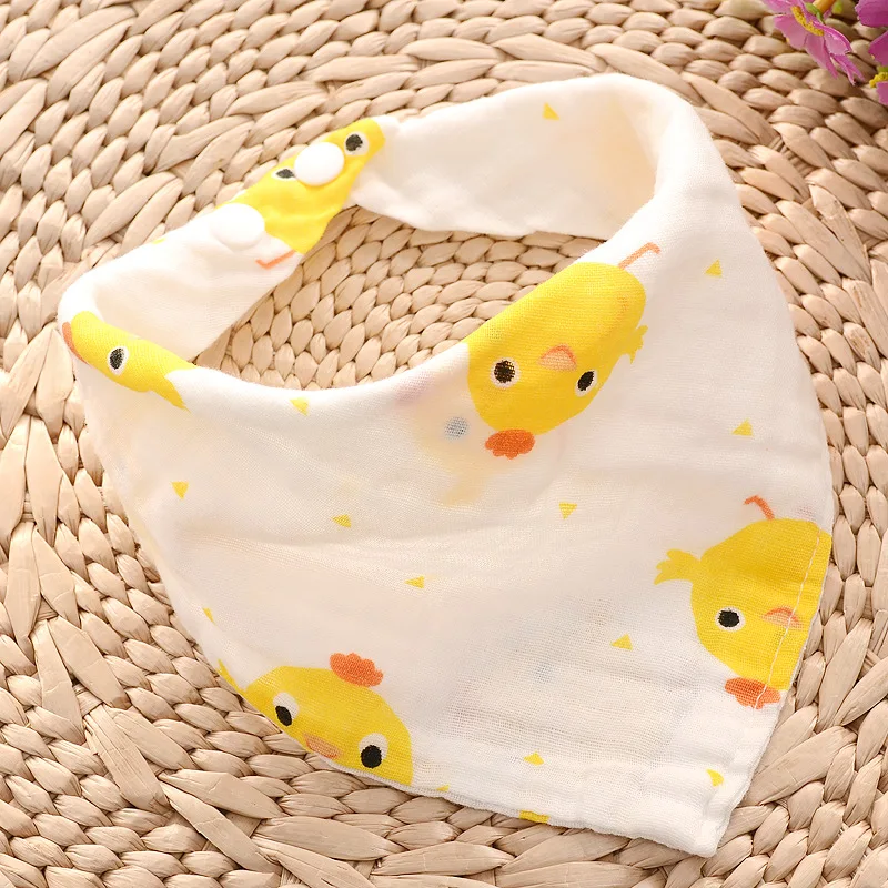 

4 layers Baby bibs High quality triangle cotton Cartoon Character Animal Print baby bandana bibs dribble bibs