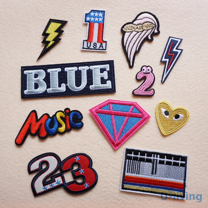 

1Pcs Mix new Patches for Clothing Iron on Embroidered Sew Applique Cute Patch Fabric Badge Garment DIY Apparel Accessories