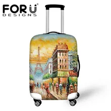 Эйфелева башня Картина дождевик для багажа чемодан толстый стрейч водонепроницаемый чехол относится к 18-30 дюймов тележки чехлы