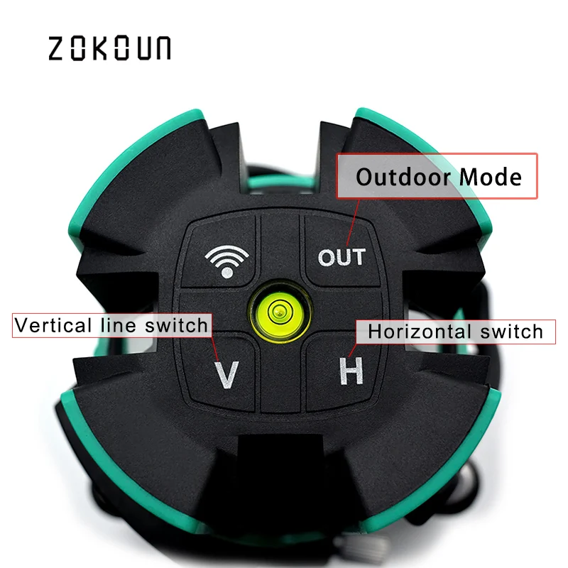 ЕС вилка ZOKOUn самонивелирующийся лазерный приемник OK лазерный уровень 360 инструмент может работать при-20 градусов Цельсия до 50 градусов Цельсия