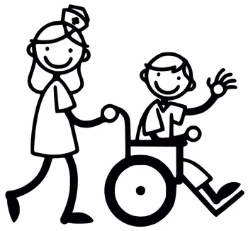 

Hospital Vinyl Wall Decal Nurse Wheelchair Mural Wall Decor Pvc Wall Sticker Hospital EMT ER Clinic Window Glass Room Decoration