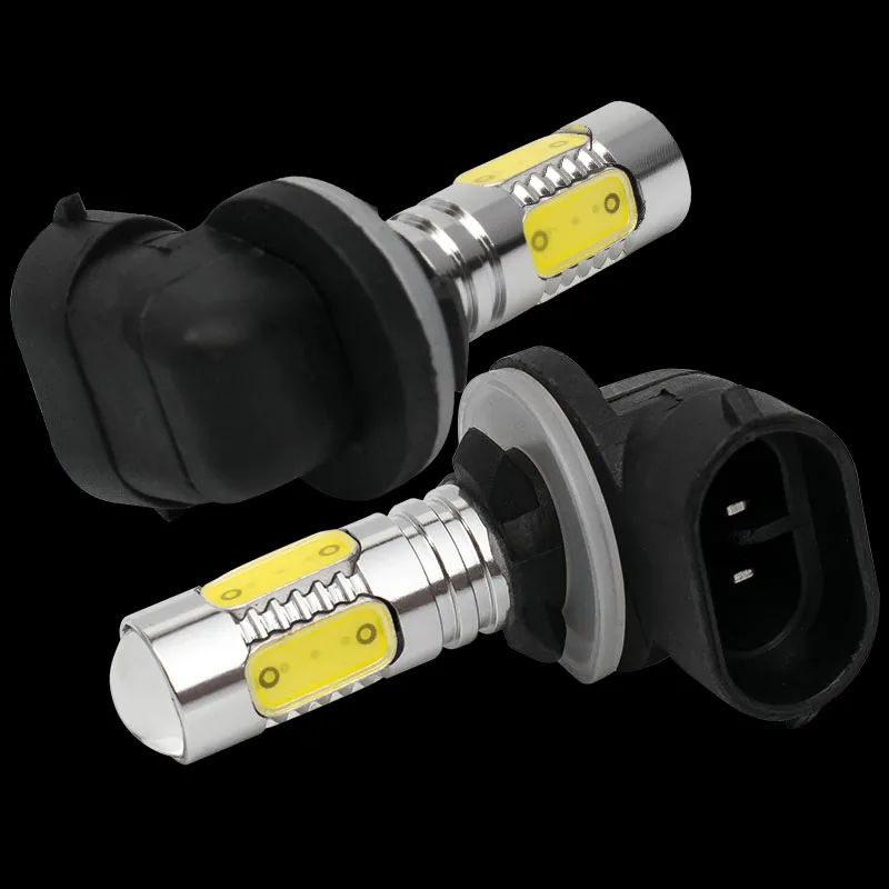 

2pcs Super Bright Projector Lens COB LED H27W 881 886 894 898 899 Auto Front Fog Lamp Car LED Anti Fog Light Driving Bulb White