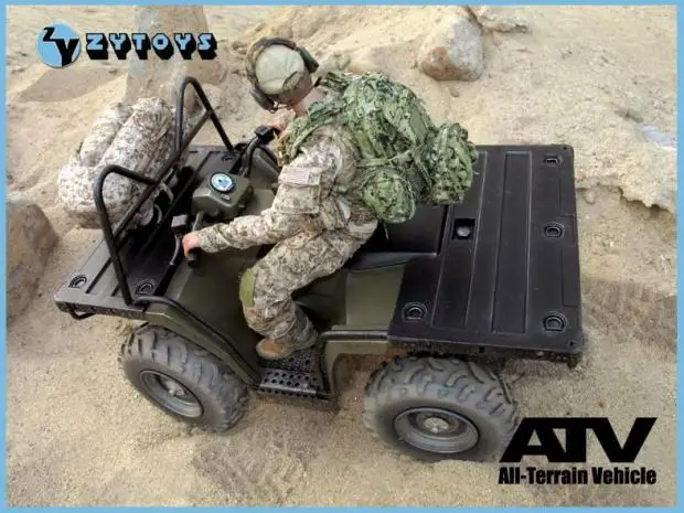 ZY Toys ATV 1/6 военный вездеход внедорожный мотоцикл модель для 12 дюймов Фигурка DIY