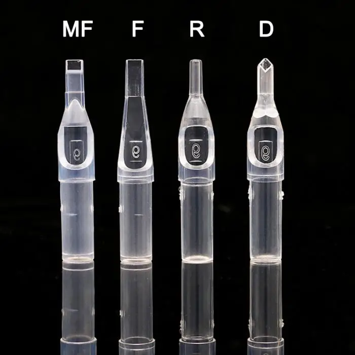 50 шт./кор. прозрачные одноразовые наконечники татуировки игловое сопло пластиковые прозрачные насадки для R/D/OF/MF 789