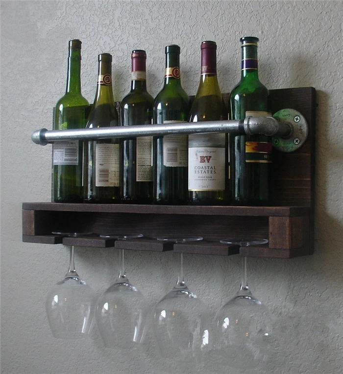 Iron Holder Wall Mount Ikea Tyres2c Nordic Ikea Wood Grilled Retro Color Wall Mounted Wine Racks
